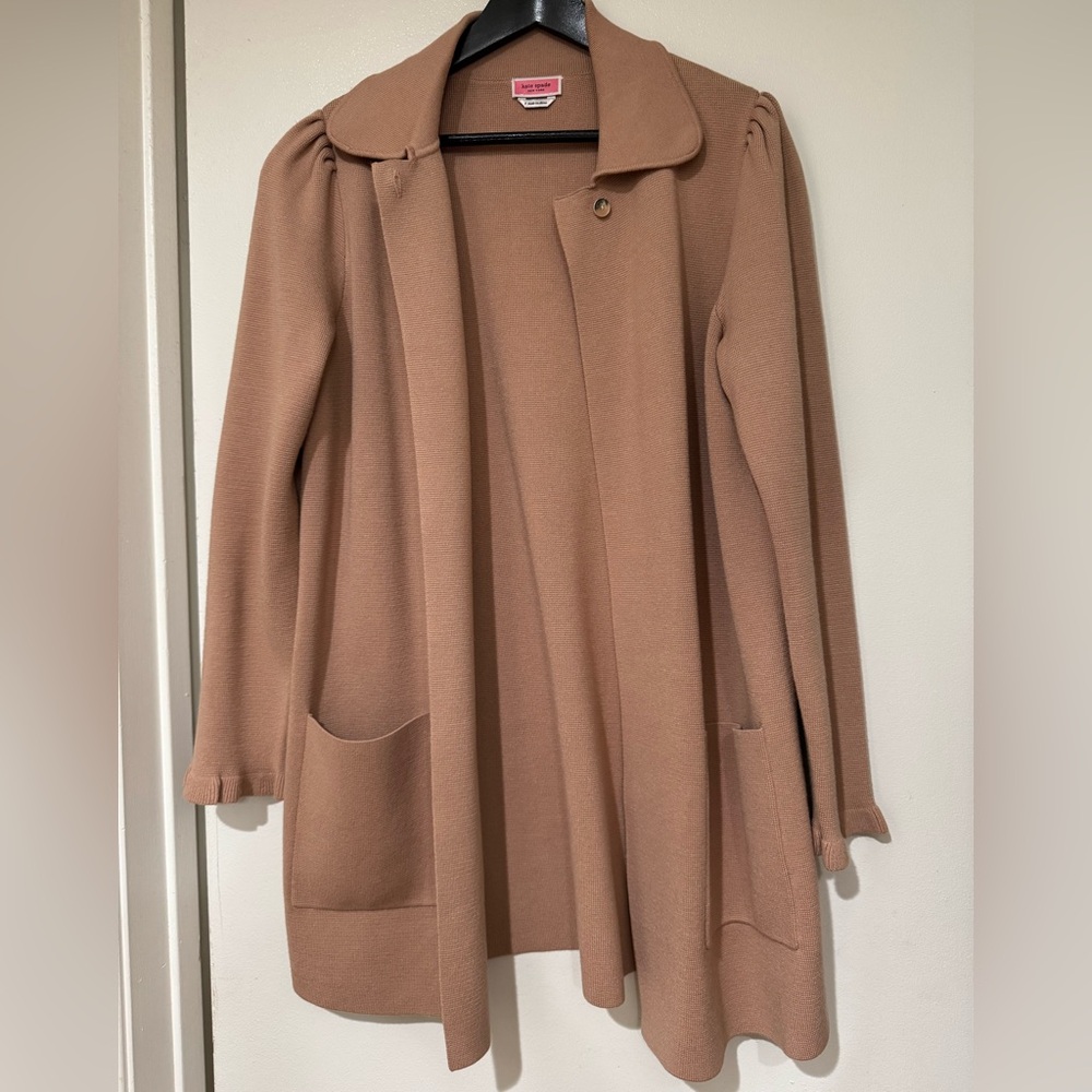 Kate Spade tan Sweater Blazer EUC
